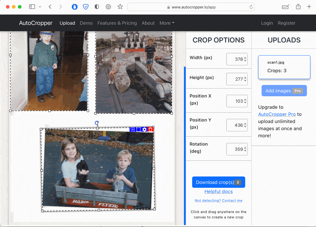 AutoCropper | Crop a Rotated Area of Image Online
