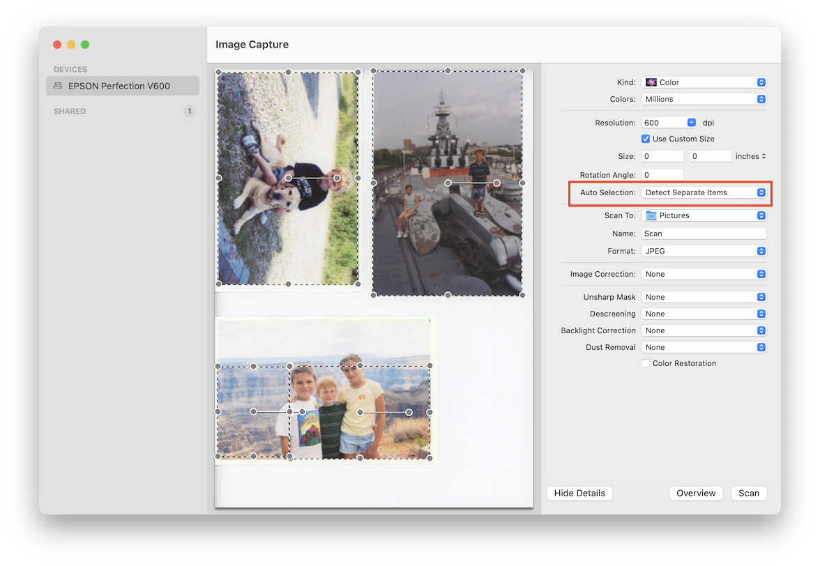What is the Best Way to Scan Multiple Photos with Epson V600 Scanner?