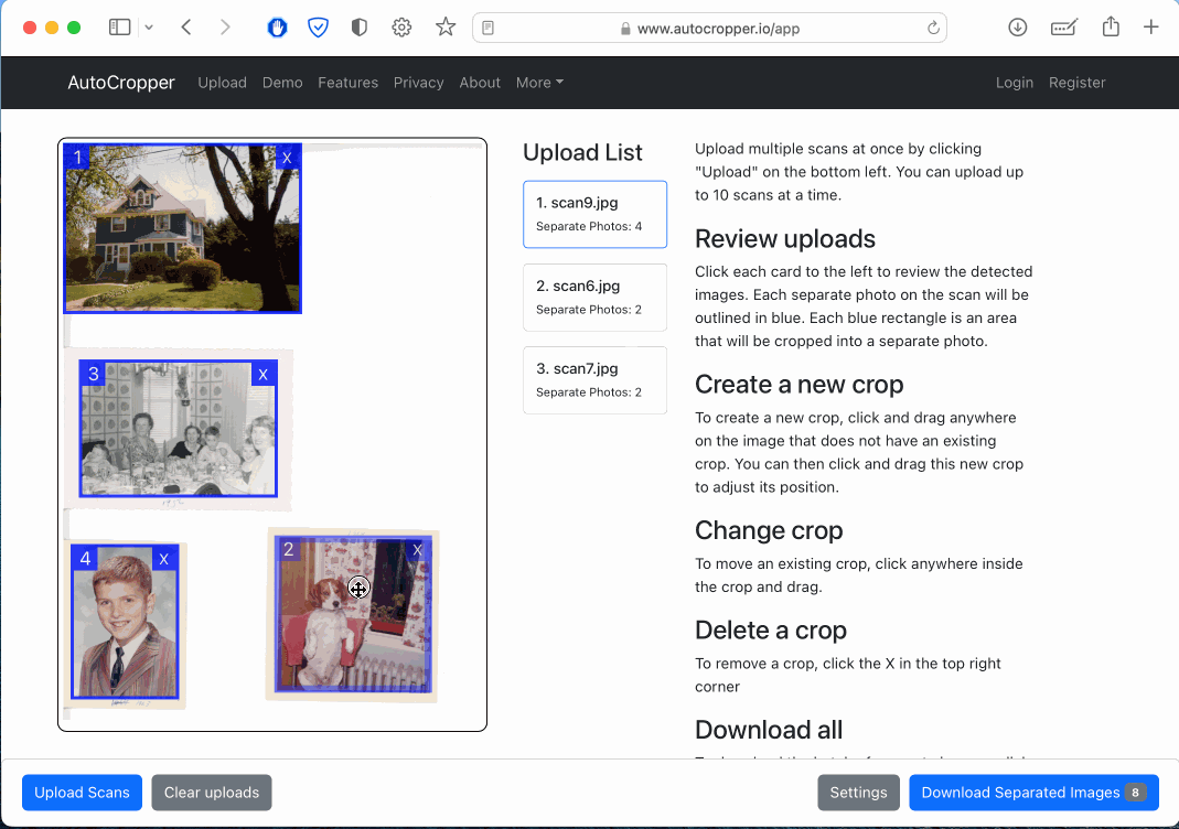 AutoCropper How to edit, adjust, and create individual crops